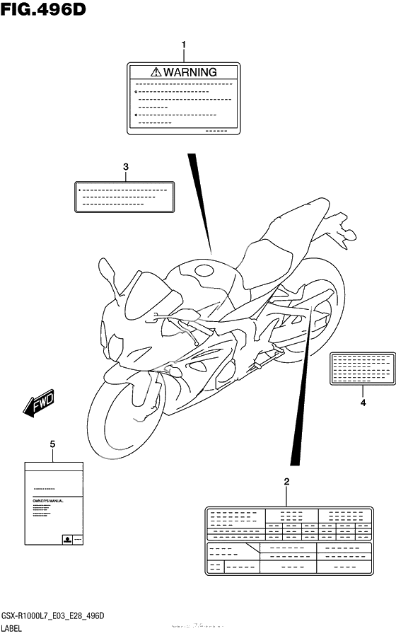 Информационные наклейки (Gsx-R1000Al7 E03)