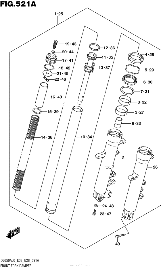 Вилка передней оси