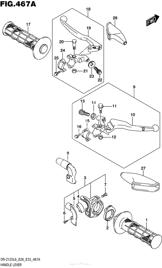 Ручки руля (Dr-Z125L6 E28)