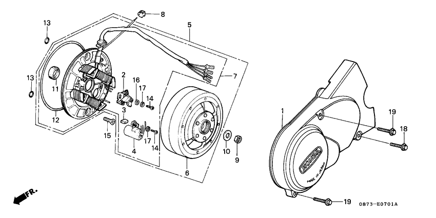 Left crankcase cover/ generator              

                  2