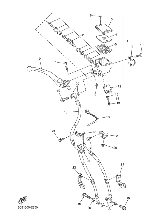 Front master cylinder