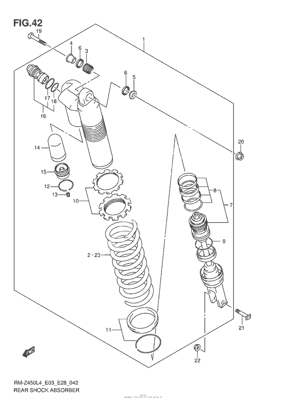 Rear Shock Absorber (Rm-Z450L4 E03)