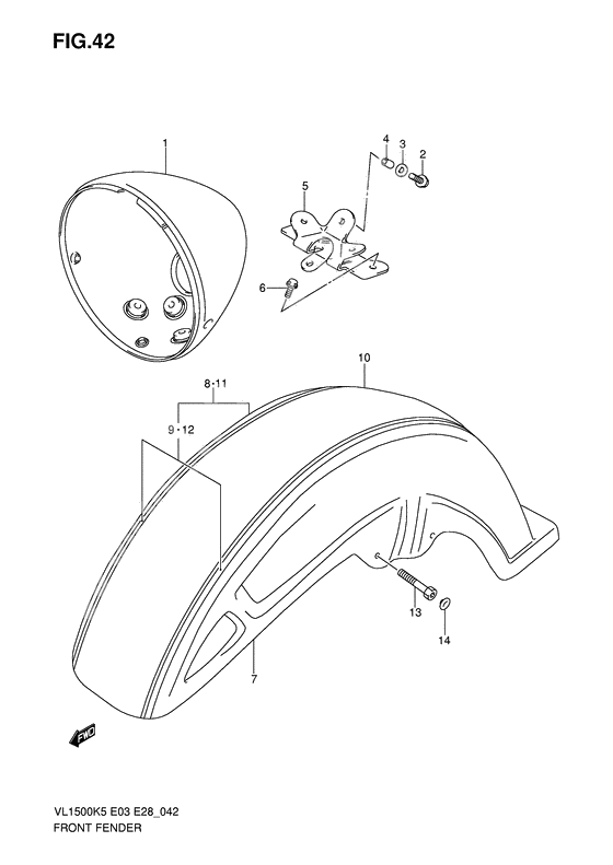 Front fender              

                  Model k5/k6