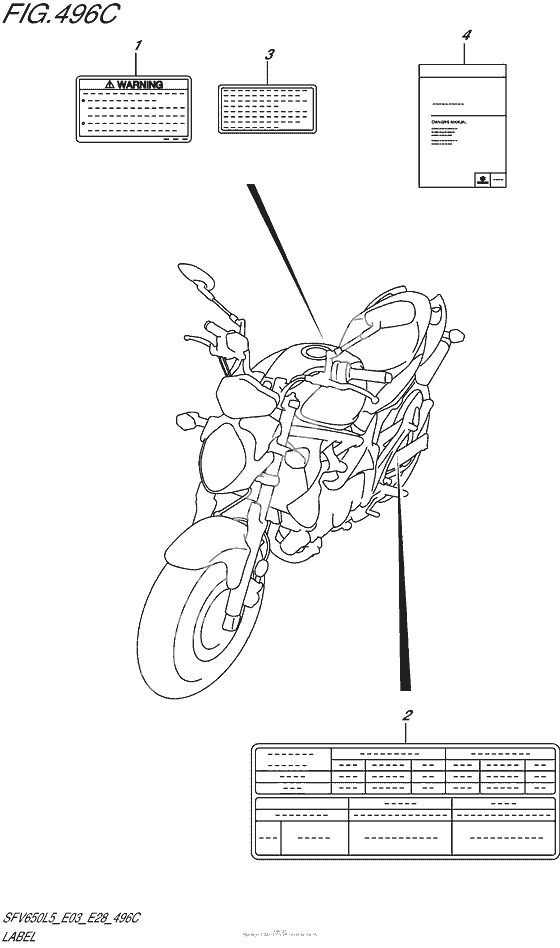 Информационные наклейки (Sfv650L5 E33)