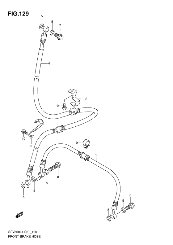 Front brake hose              

                  Sfv650ul1 e24