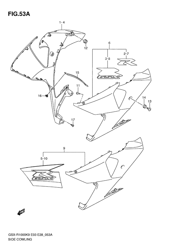 Side cowling              

                  Model l0