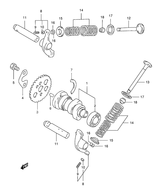 Cam shaft/valve