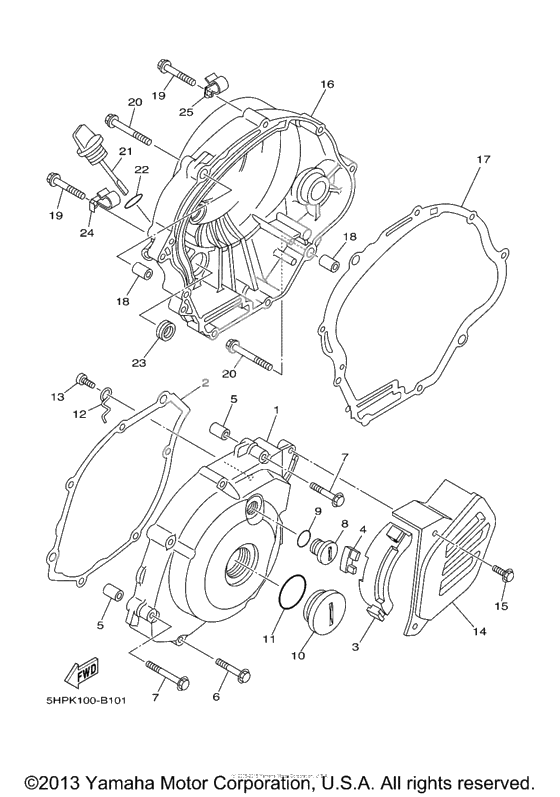 Crankcase cover              

                  1