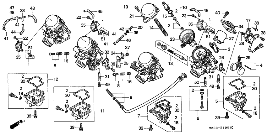Carburetor assy              

                  COMPONENT PARTS