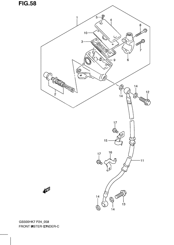 Front master cylinder              

                  Gs500fh