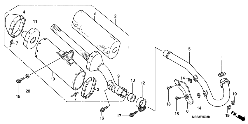 Exhaust muffler              

                  CRF450R3-ED/U