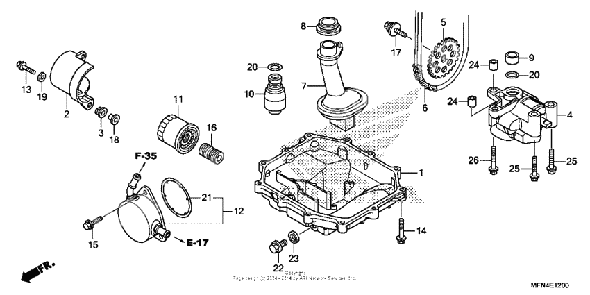 Oil pan + oil pump