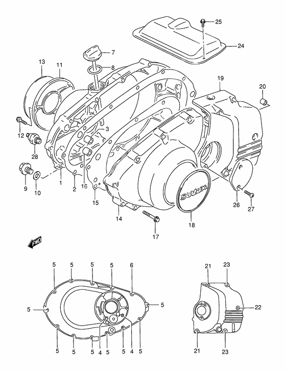 Crankcase cover ass`y (v