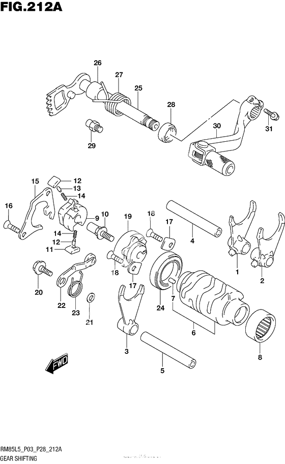 Копирный вал & Вилки & Вал переключения