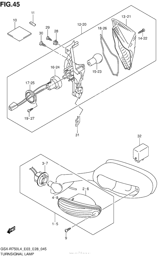 Turnsignal Lamp (Gsx-R750L4 E28)