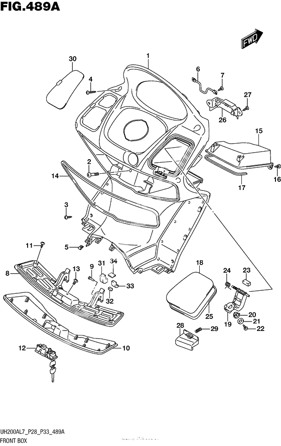 Передний бардачок