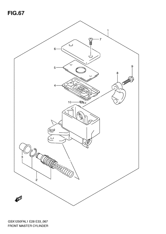 Front master cylinder