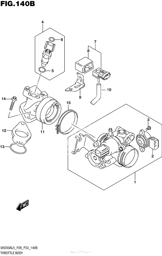 Throttle Body (Uh200Al5 P33)