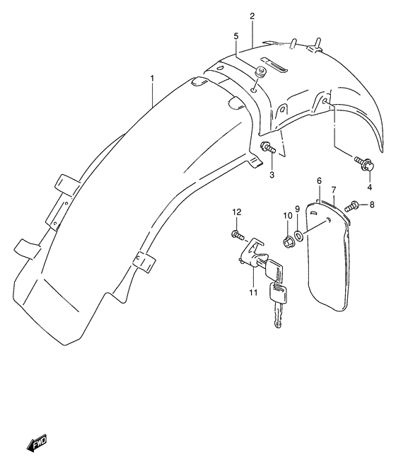 Rear fender              

                  Model x