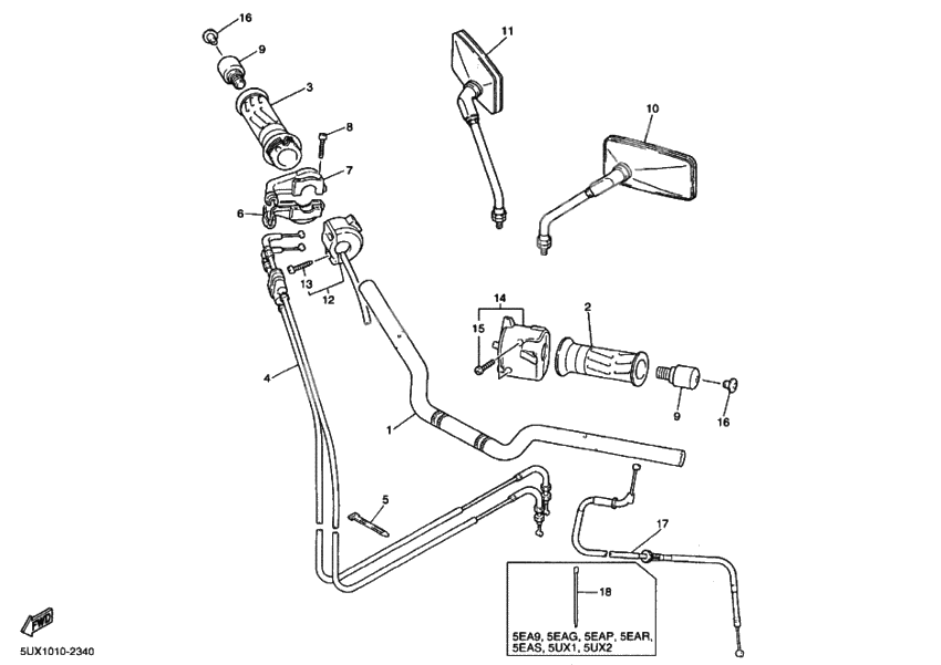 Steering Handle, Cable