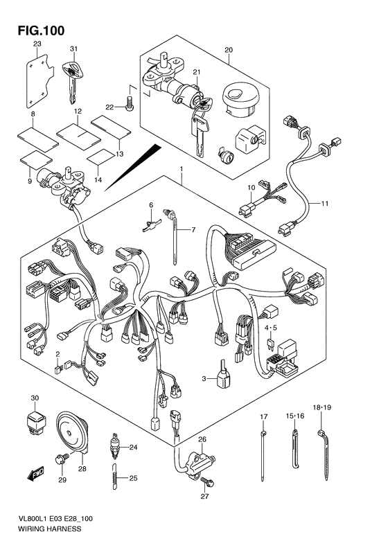 Wiring harness              

                  Vl800cl1 e3