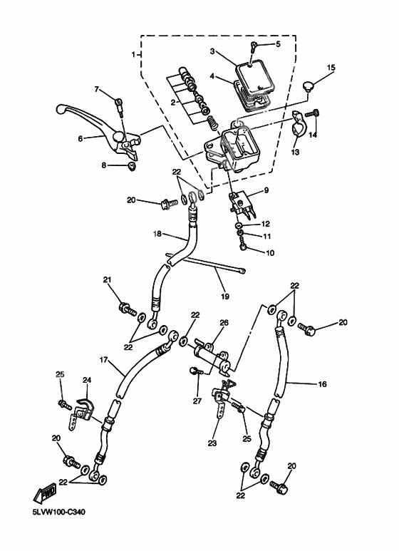 Front master cylinder