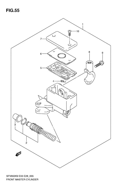 Front master cylinder