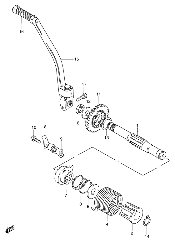 Kick starter              

                  Gs125ux/uy