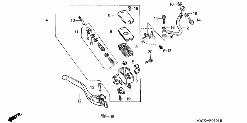 Fr. brake master cylinder              

                  ST1100A
