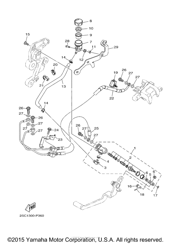 Rear master cylinder