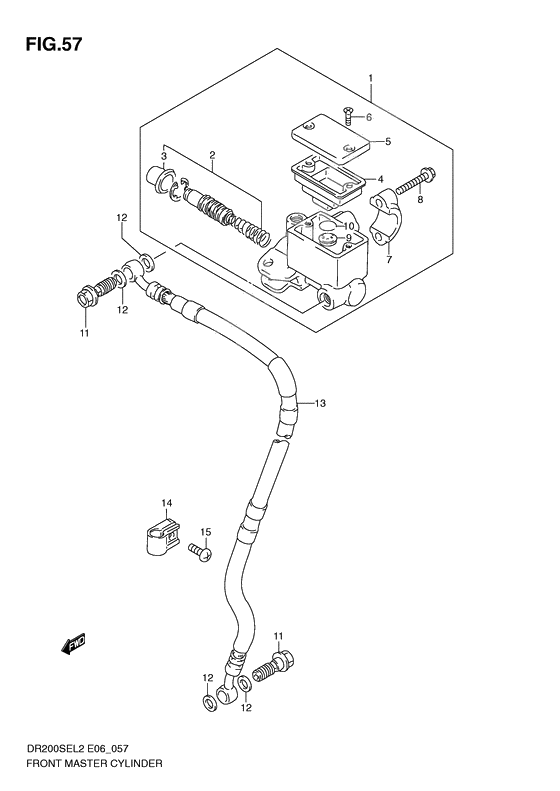 Front master cylinder              

                  Dr200sel2 e06