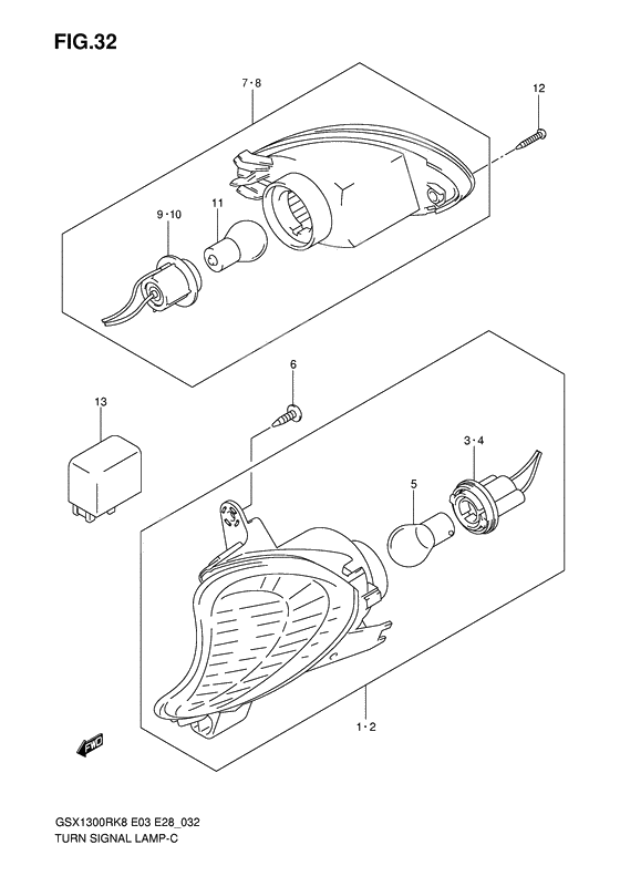 Turnsignal front & rear lamp