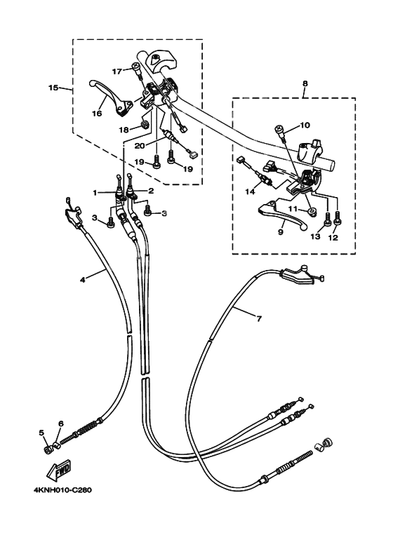 Handle Switch, Lever, Cable