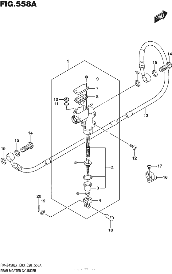 Задний тормозной цилиндр