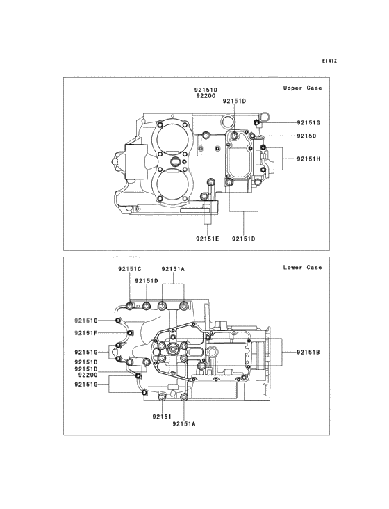 Crankcase bolt pattern