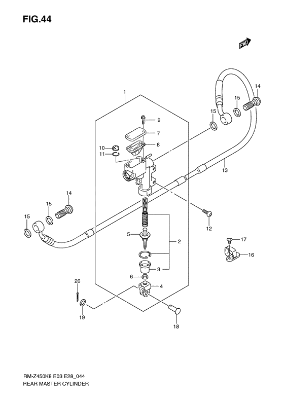 Rear master cylinder