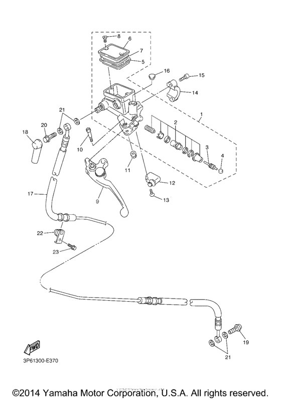 Front master cylinder              

                  2