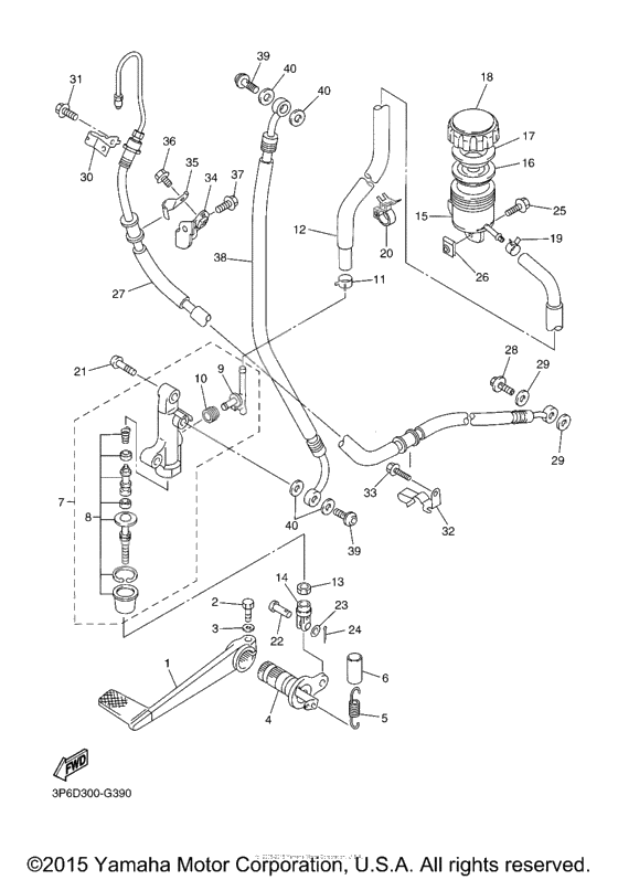 Rear master cylinder