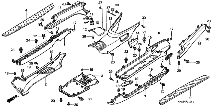 Floor panel/center cover