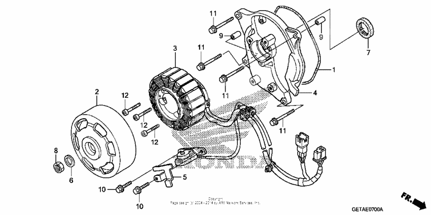 Alternator stator