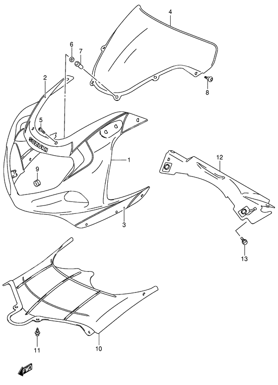 Cowling body              

                  Gsx-r600zk3