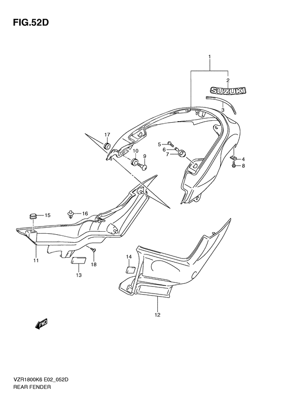 Rear fender              

                  Vzr1800l0/ufl0