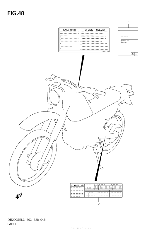 Информационные наклейки (Dr200Sel3 E03)