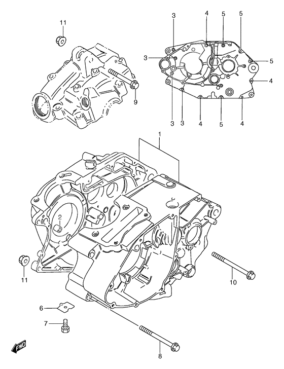 Crankcase              

                  Gs125x/esx/sx/sux/esy/sy/suy