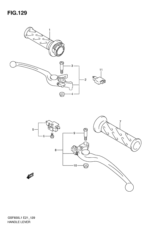 Handle lever              

                  Gsf650al1 e21