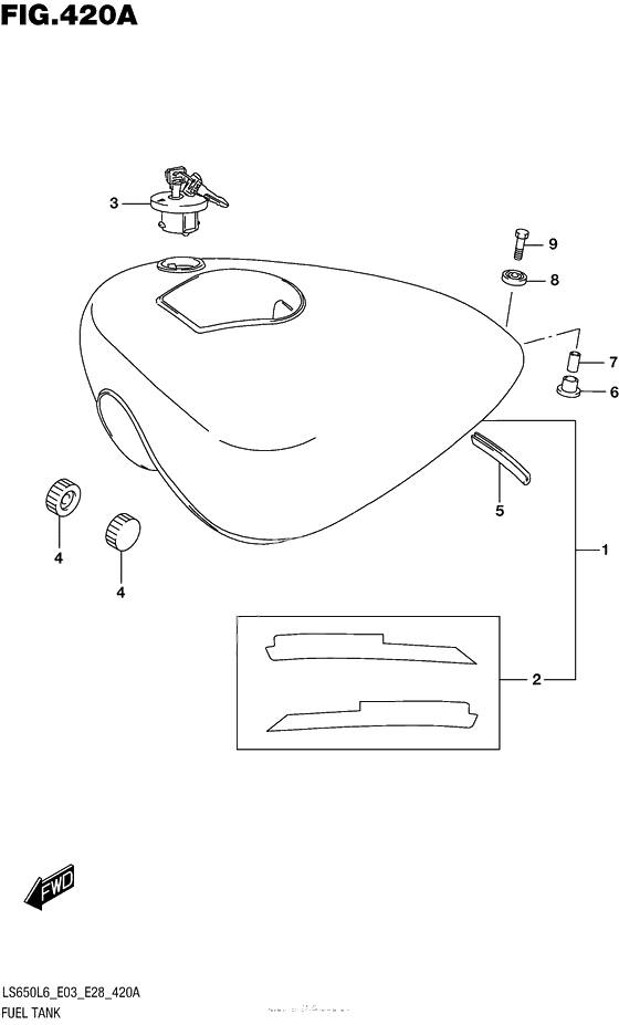 Топливный бак (Ls650L6 E03)