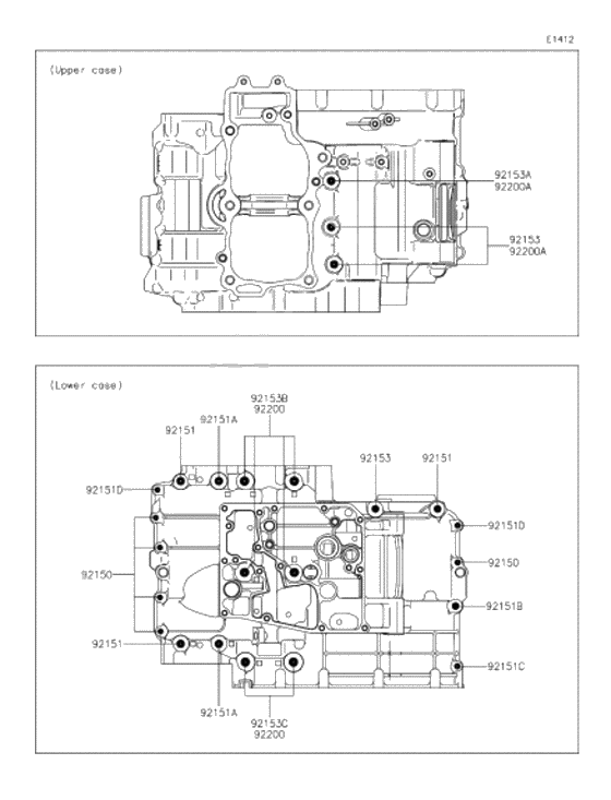 Crankcase bolt pattern