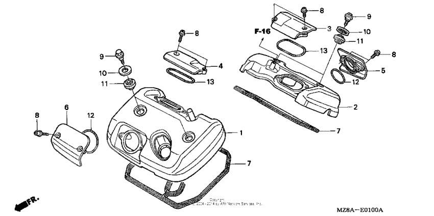 Cylinder head cover ('02/'03/'04'05-a/cm)