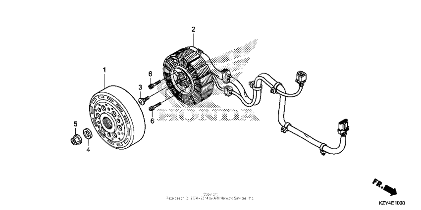 Alternator stator