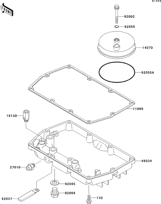 Breather cover/oil pan